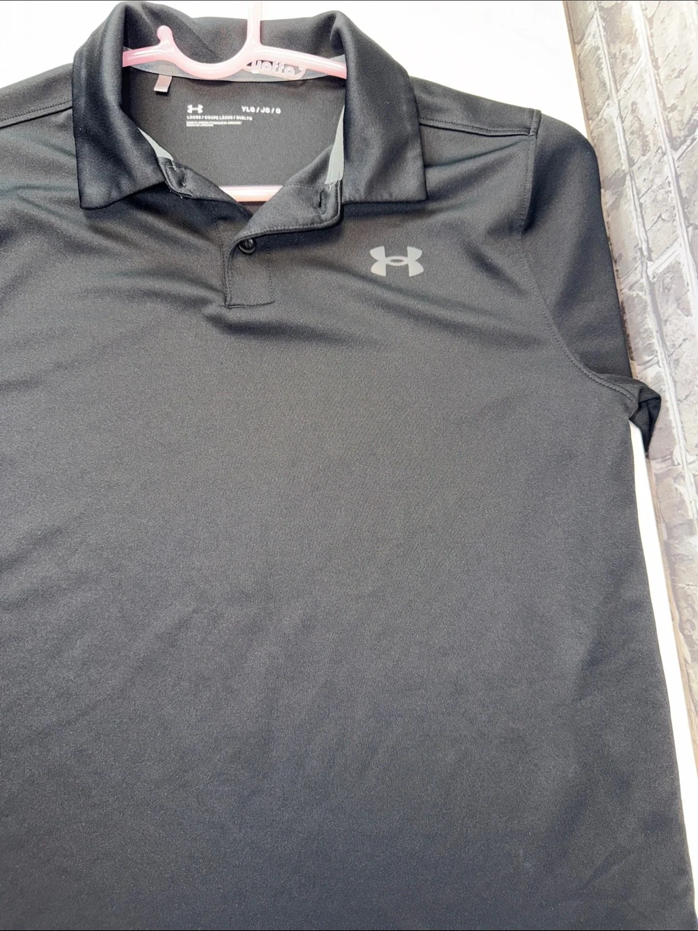Under Armour boy's Black Performance Polo